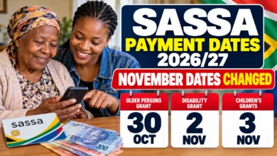 SASSA Payment Dates 2026/2027